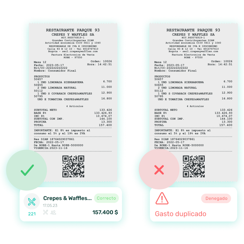 - Control y aprobación de gastos MX Control de duplicados y fraude