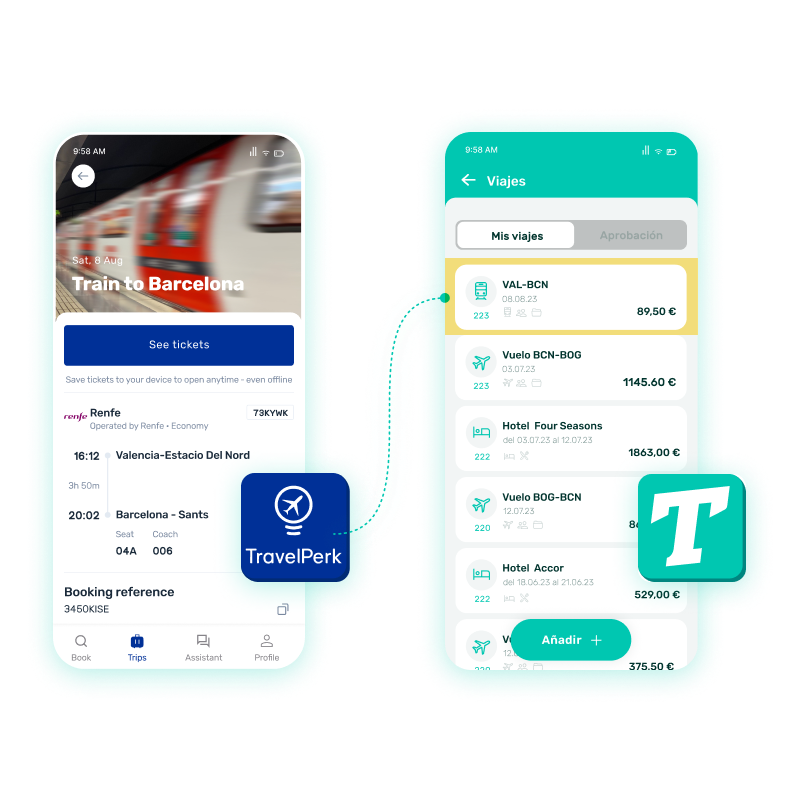 - Gestión de viajes Integración con Travelperk
