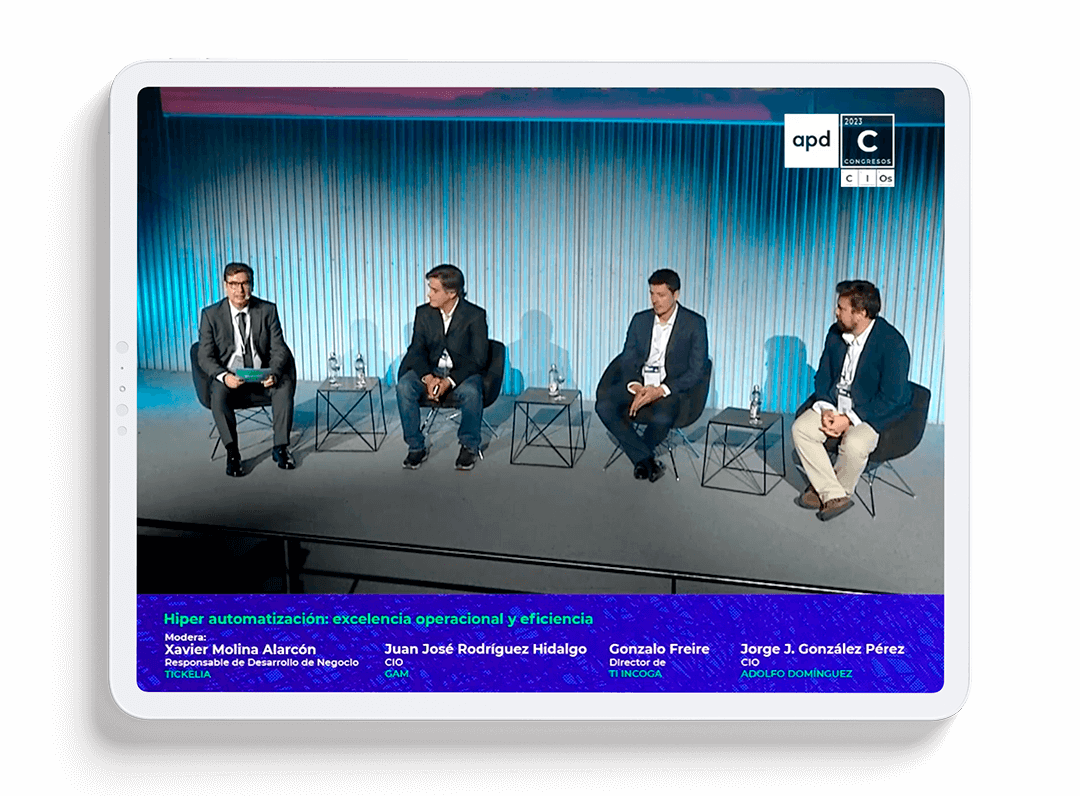- Webinars y eventos Congreso Internacional de CIOs APD - INCOGA, Adolfo Domínguez y GAM