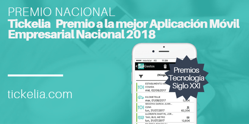 Tickelia es premiada a la mejor Aplicación Móvil Empresarial Nacional